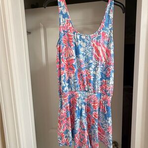 Lilly Pulitzer  Print Blue & Pink Skort Romper